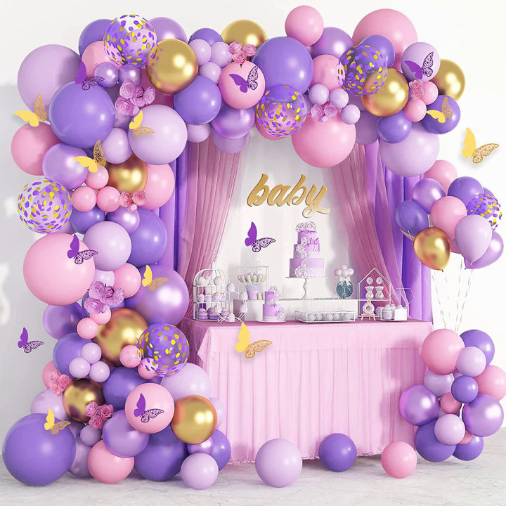 %E3%80%90Buried%20Buzie%E3%80%91Butterfly%20Purple%20Pink%20Balloon%20Garland%20Arch%20Kit%20Happy%20Birthday%20Party%20Decor%20Kids%20Baby%20Shower%20Latex%20Ballon%20Wedding%20Party%20Supplies%20-%20Image%202