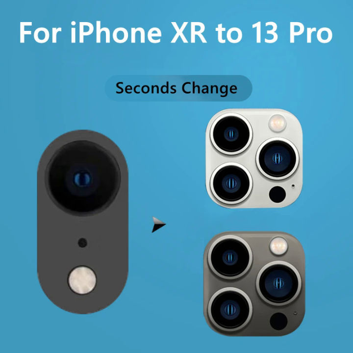Fake Camera Lens Sticker Seconds Change For iPhone XR Phone Upgrade Screen Protector for iPhone XR Change For iPhone 13 Pro