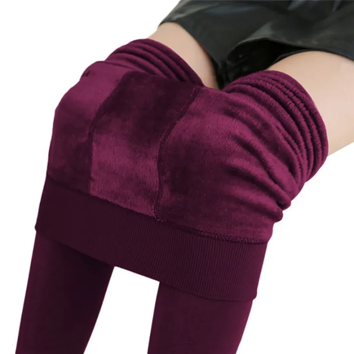 Solid%20Color%20Women%20Winter%20Velet%20Trousers%20Female%20High%20Elastic%20Warm%20Nine%20Pants%20Ladies%20High%20Waist%20Slim%20Leggins%20-%20Image%202
