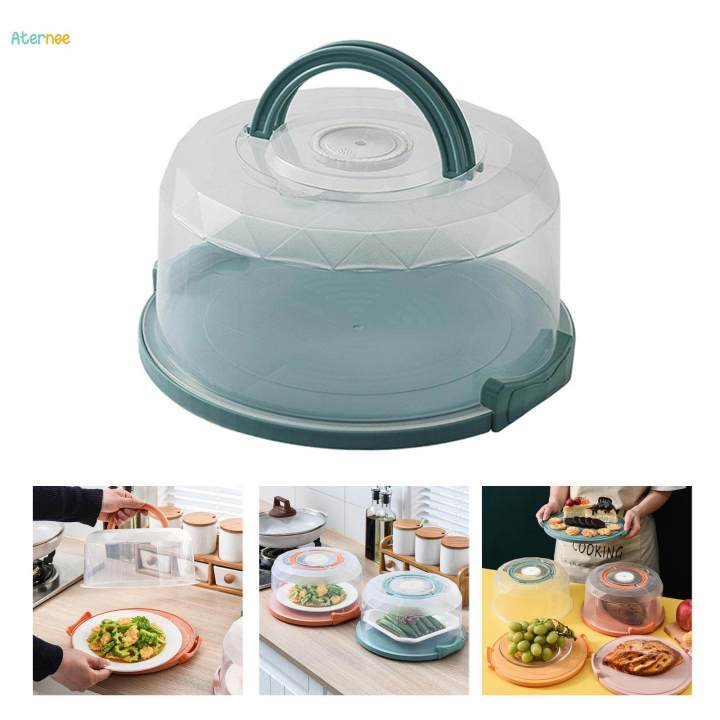 8inch Portable Cake Carrier Cupcake Container for Cookies Dishes Picnic