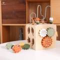 Wooden Activity Cube Toys Color Learning for Baby 1 2 3 Year Old Boys Girls. 