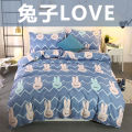 Stall Goods Minor Flaw Duvet Cover One-Piece Student Dormitory Single Person Double Linen Quilt Cover Imitation Pure Cotton Three Or Four Piece Suit Pillowcase. 