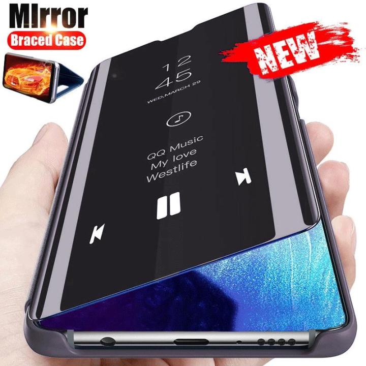 For Samsung Galaxy A53 5G Case Smart Mirror Magnetic Flip Cover Sumsung Galaxi A 53 53A SM-A536B Stand Phone Protect