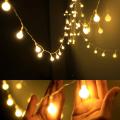 LED String Lights, Warm White Ball Fairy Lights, Waterproof Decorative Starry Lights for Bedroom Patio Parties, Battery Powered. 