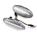 Car LED Dynamic Side Marker Signal Lamp Light Turn Lamp for Nissan Qashqai J10 X-Trail T31 Cube Juke Leaf Micra White.