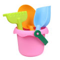 Bath Toys Children's fall-resistant soft rubber beach bucket set, baby shovel digging tools, children's beach play in the water, sand toys.