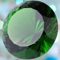 Crystal Glass Diamond Paperweight 4" Diameter (100mm). 