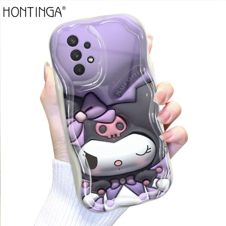 Hontinga%20for%20Samsung%20A32%204G%20Back%20Cover%203D%20Kuromi%20Melody%20Print%20Cream%20Texture%20Phone%20Case%20Wavy%20Edge%20Soft%20Silicone%20Cover%20-%20Image%202