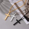 Fashionable Cross New Stainless Steel Necklace For Men. 
