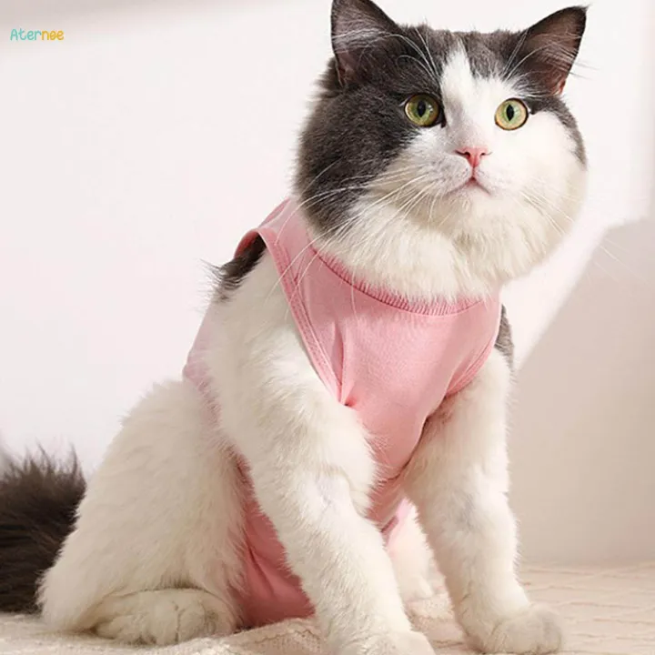 Cat%20Recovery%20Suit%20Outfits%20Prevent%20Licking%20Pets%20Clothes%20for%20After%20Spay%20Kitten%20Pink%20S%20-%20Image%202