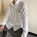 Spring and Autumn New Korean Style Loose Design POLO Young Couple Clothes Long Sleeve Shirt Top Female Student Fashion.
