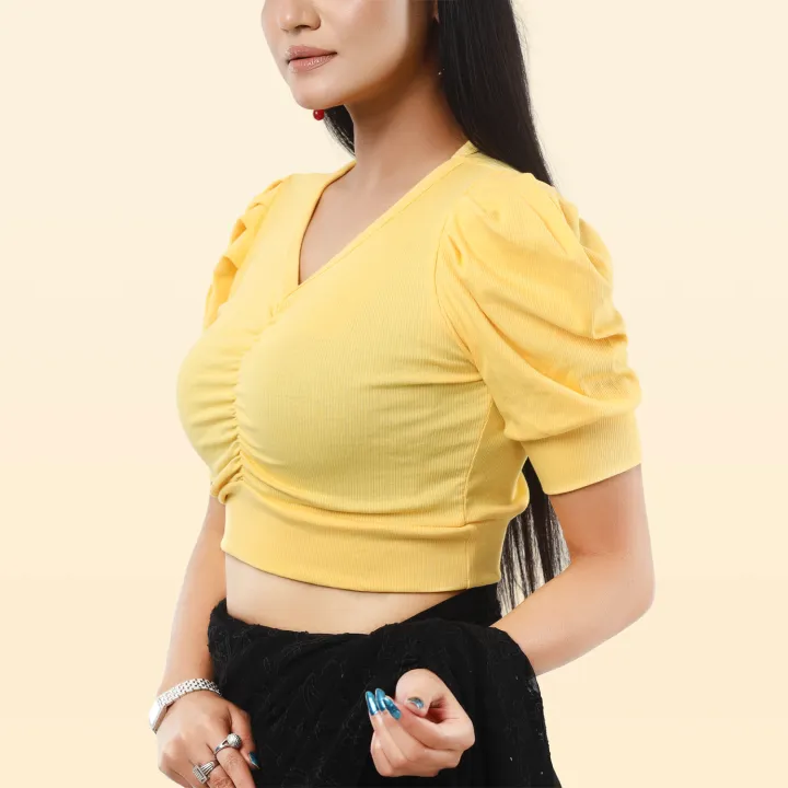half%20sleeve%20ghoti%20hata%20crop%20top%20blouse%20for%20fashionable%20girls%20-%20Image%202
