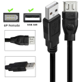 USB Adapter Cable Firewire IEEE 1394 6 Pin Female to USB 2.0 AM Adapter Cable Plug and Play for Digital Camera Easy to Use.