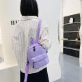 Casual Nylon Women Mini Backpack Fashion Solid Color Preppy Style Students School Bags Female Small Travel Knapsack Rucksacks. 