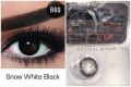 Bella Black Snow white contact lens with kit box B60. 