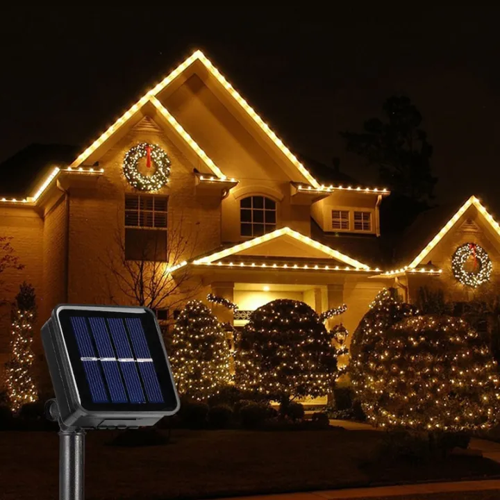 Solar%20Led%20Light%20Outdoor%2050/100/200/300LED%20Fairy%20Lights%20Christmas%20Lights%20Street%20Garland%20Waterproof%20Festoon%20Garden%20Decor%20Garland--blue--10M%20100LED%20-%20Image%203