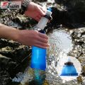 600ML Portable Foldable Water Purifier Bottle Outdoor Survival Personal Camping Silicone Life Collapsible Water Filter. 