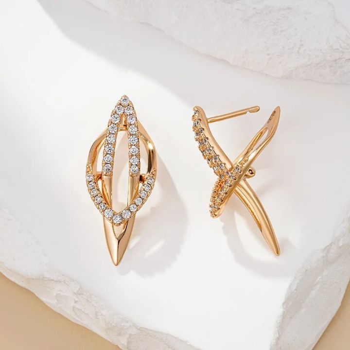 JULYDREAM%20Full%20Zircon%20Personality%20English%20Lock%20Women%20Pendant%20Earrings%20585%20Gold%20Color%20Sparkling%20Dangle%20Jewelry%20Wedding%20Matching%20-%20Image%205