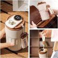 Temperature display coffee/juice hot and cold 450ml stainless steel thermos with strap 450ml. 