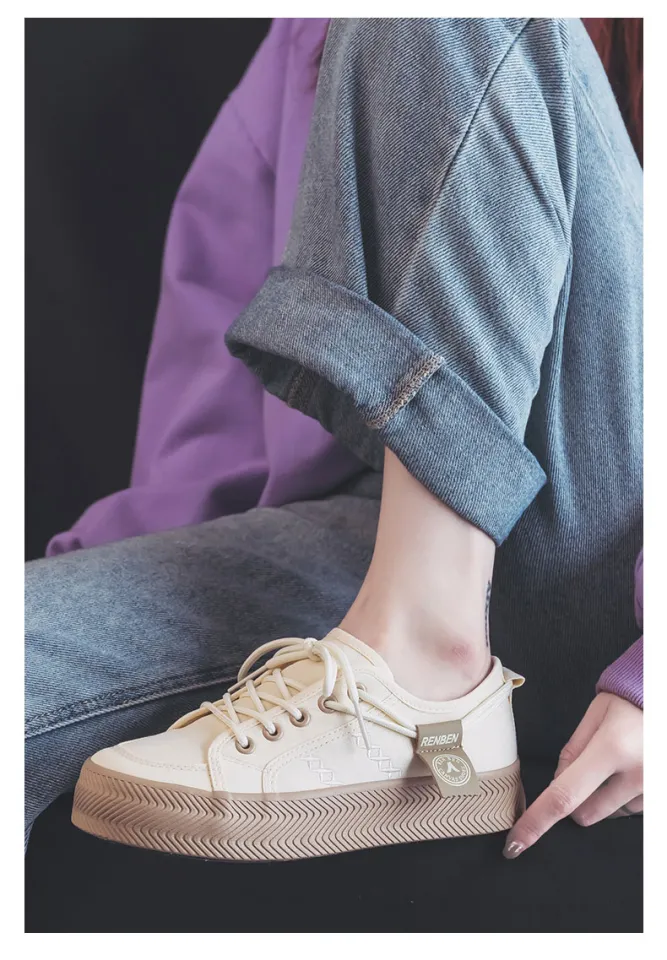 Renben Canvas Shoes Women's Summer Style2023New Korean