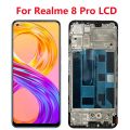 LCD With Frame For OPPO Realme 8 4G 8 Pro RMX3085 RMX3081 Display Touch Screen Digitizer Assembly Replacement Parts. 