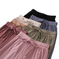 Ice Silk Wide-Leg Pants Women's Summer Mop Pants 2022 New High Waist Slimming All-Matching Casual Pants Baggy Straight Trousers Women. 