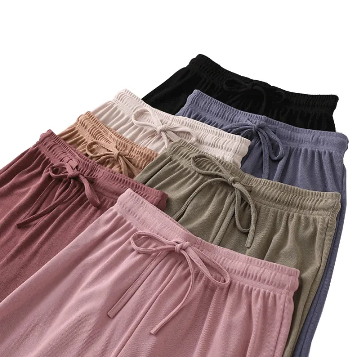 Ice%20Silk%20Wide-Leg%20Pants%20Women's%20Summer%20Mop%20Pants%202022%20New%20High%20Waist%20Slimming%20All-Matching%20Casual%20Pants%20Baggy%20Straight%20Trousers%20Women%20-%20Image%205