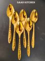 Exclusive 3D 12 Pcs Golden Plated Stainless Steel tea &  Fork Spoon set.. 