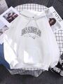 Los Angeles, United States Double Outline Women Sweatssports Warm Sweatshirt Casual Hat Rope Pullover Harajuku Hooded Sweatwears. 