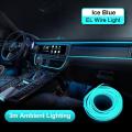 Geepact 3M Light Strip El Wire String Strip Light Cold Lights Neon LED Light Decorative Lamp Car Rope Strip Light for Party  Automotive Car Interior Decoration. 