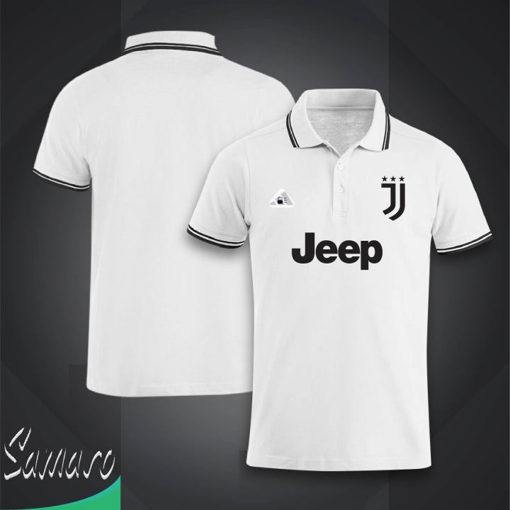 Juventus Short Sleeve Collar Polo Football Jersey For Men - Half Sleeve Collar Polo Juventus t shirt - Juventus Fan Jersey
