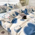 Home Textile Water Wash Four Piece Bedding Set, Summer and Winter Blanket, Large Sheet Bed Bed Sheets and Pillowcases Bed Set. 