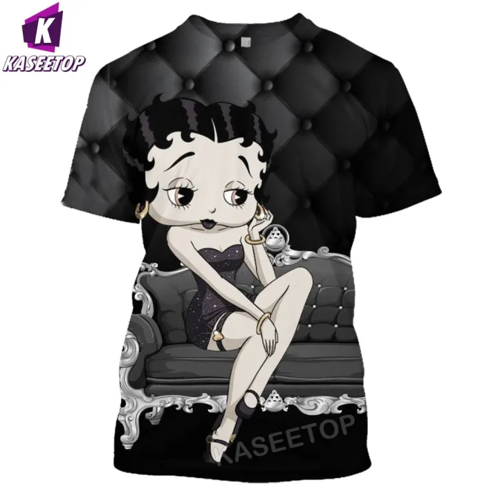 %E3%80%90Alien%20Alien%E3%80%91%20Men/Women%203D%20Print%20T%20Shirt%20Cartoon%20Anime%20Betty%20Boop-S%20Gril%20Short-Sleeved%20Plluover%20Sports%20Summer%20Casual%20Student%20Top%20Shirt%2004%20-%20Image%206