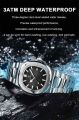 Inspired by podeghar 613 Luxury Watch Business Waterproof Male Clock Luminous Date Stainless Steel Square Quartz Men Watch. 
