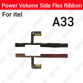 Itel A05s A26 A33 A36 A49 A55 A60 A70 P11 P13 P33 P40 S12 S23 S23+ S33 Power on / off Switch Button Side Volume Up Down Buttons Flex Cable Replacement Parts.