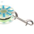 Luminous Scuba Diving Finger Reel Spool, Wreck Cave Finger Spool Reel with Stainless Steel Snap Bolt Clip and 30M/100ft High Visibility Line.
