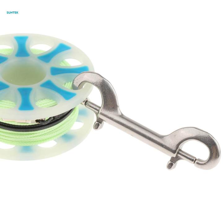 Luminous%20Scuba%20Diving%20Finger%20Reel%20Spool,%20Wreck%20Cave%20Finger%20Spool%20Reel%20with%20Stainless%20Steel%20Snap%20Bolt%20Clip%20and%2030M/100ft%20High%20Visibility%20Line%20-%20Image%209