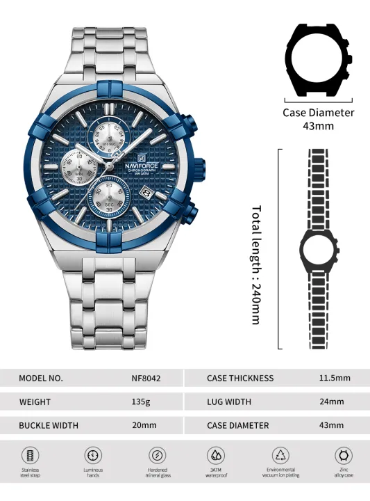 NAVIFORCE%20NF8042%20Multi-function%20Chronograph%20Watch%20Fashion%20Casual%20Waterproof%20Luxury%20Gift%20Luminous%20Men%E2%80%99s%20Watch%20-%20Image%204