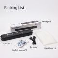 Household Food Vacuum Sealer Food Packaging Machine Film Sealer EU Plug Vacuum Packer With 10pcs Food Vacuum Bags Kichen Tool. 