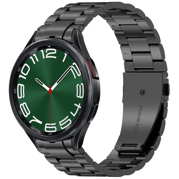 (COD Available) Three Beads Button Quick Release Metal Watch Band For Samsung Galaxy Watch 6 Classic 43 / 47mm