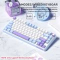 R75 Gaming Mechanical Keyboard 81Key 2.4G Bluetooth Wireless/Wired Keyboard RGB HotSwap Gamer GASKET Structure Keyboard teclado. 