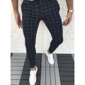 Plaid Men Pants Skinny Pants Men's Clothing Pantalon Trousers Pencil Pants Men's Ropa Hombre Streetwear Men Smart Casual Pants. 