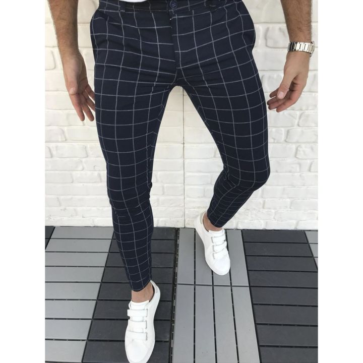 Plaid%20Men%20Pants%20Skinny%20Pants%20Men's%20Clothing%20Pantalon%20Trousers%20Pencil%20Pants%20Men's%20Ropa%20Hombre%20Streetwear%20Men%20Smart%20Casual%20Pants%20-%20Image%206