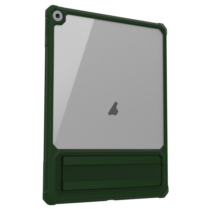 Transparent PC Hybrid TPU Tablet Case with Holder For iPad 10.2 2021 / 2020