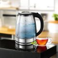1.8L Smart Electric Glass Kettle – Durable Tea Maker with 1850-2200W Power, Modern Design, 220V, 50Hz, Multiple Color Options, Fast Boiling, Perfect for Home Use with Tea, Coffee, and Hot Water (1 Pc). 