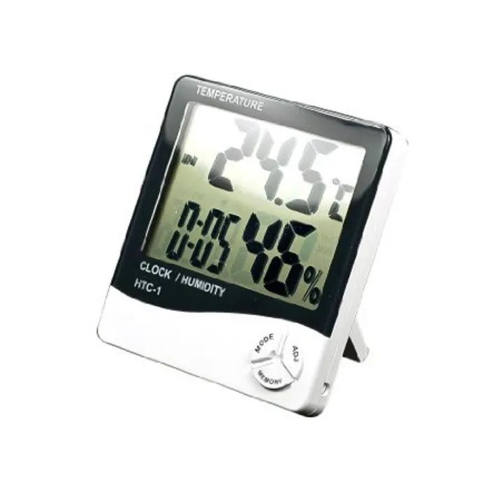HTC-1 LCD Digital Room Temperature Meter Humidity Meter with Clock