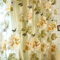 【Hot-Selling】 Nax Home Textile Flower Embroidered Chinese Fabric Tulle Sheer 3D Window Curtain. 