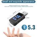 Car Bluetooth 5.3 Mini USB Transmitter Receiver with LED Display Handsfree Call Car Kit Auto Wireless Audio For Fm Radio.