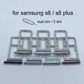 SIM Tray Sim Holder Slot Single and Dual For Samsung Galaxy S8 G950 S8 Plus G955. 