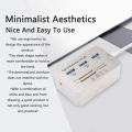 3 Port USB 3.0 Hub MS SD M2 TF Multi-In-1 Memory Card Reader Adapter with nice material.